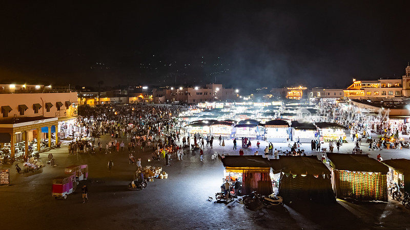 Djemaa El Fna广场，摩洛哥马拉喀什